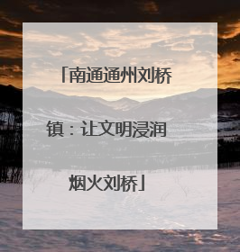 南通通州刘桥镇：让文明浸润烟火刘桥