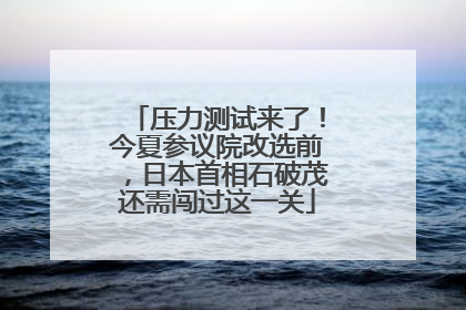 压力测试来了！今夏参议院改选前，日本首相石破茂还需闯过这一关