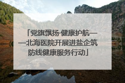 党旗飘扬·健康护航——北海医院开展进盐企筑防线健康服务行动