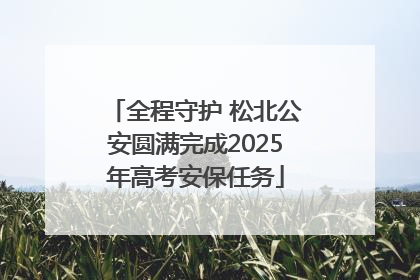 全程守护 松北公安圆满完成2025年高考安保任务