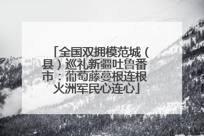 全国双拥模范城（县）巡礼新疆吐鲁番市：葡萄藤蔓根连根 火洲军民心连心
