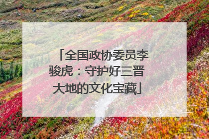 全国政协委员李骏虎：守护好三晋大地的文化宝藏