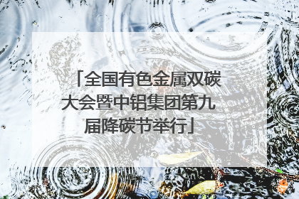 全国有色金属双碳大会暨中铝集团第九届降碳节举行
