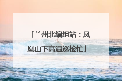 兰州北编组站：凤凰山下高温巡检忙