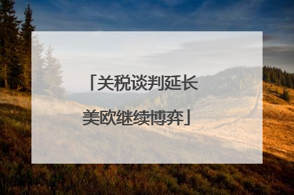 关税谈判延长 美欧继续博弈