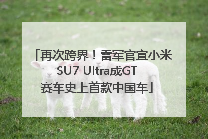 再次跨界！雷军官宣小米SU7 Ultra成GT赛车史上首款中国车