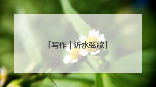 写作｜沂水弦歌