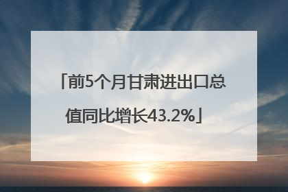 前5个月甘肃进出口总值同比增长43.2%
