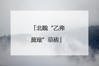 北魏“乙弗莫瓌”墓砖