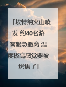 埃特纳火山喷发 约40名游客紧急撤离 温度极高感觉要被烤焦了