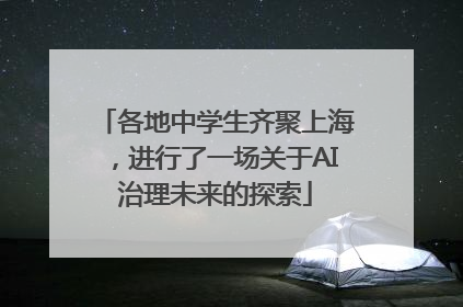 各地中学生齐聚上海，进行了一场关于AI治理未来的探索