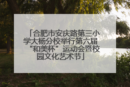 合肥市安庆路第三小学大杨分校举行第六届“和美杯”运动会暨校园文化艺术节