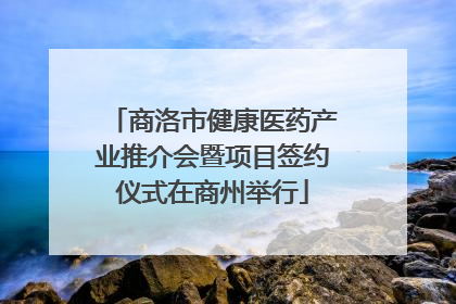 商洛市健康医药产业推介会暨项目签约仪式在商州举行