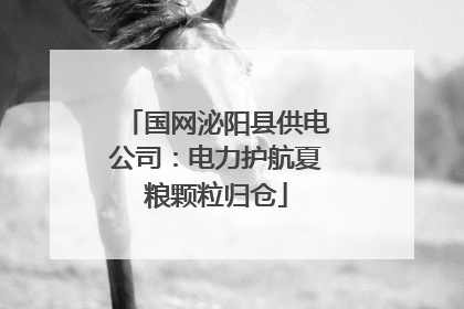 国网泌阳县供电公司：电力护航夏粮颗粒归仓