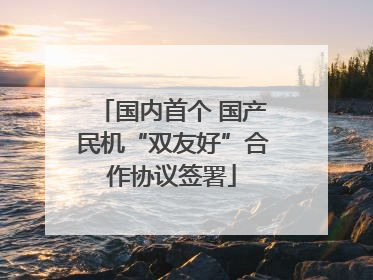国内首个 国产民机“双友好”合作协议签署