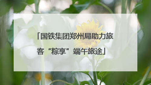 国铁集团郑州局助力旅客“粽享”端午旅途
