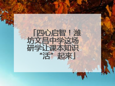 四心启智！潍坊文昌中学这场研学让课本知识“活”起来