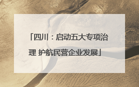 四川：启动五大专项治理 护航民营企业发展