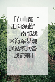 在山巅“走向深蓝”——南部战区海军某观通站练兵备战记事
