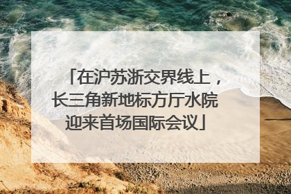 在沪苏浙交界线上，长三角新地标方厅水院迎来首场国际会议