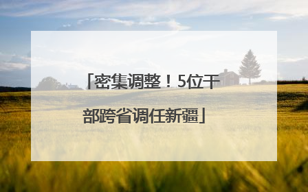 密集调整！5位干部跨省调任新疆