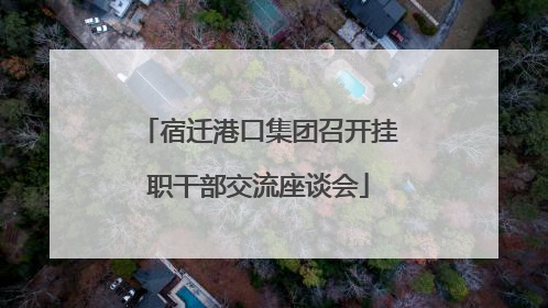 宿迁港口集团召开挂职干部交流座谈会