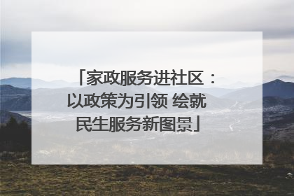 家政服务进社区：以政策为引领 绘就民生服务新图景