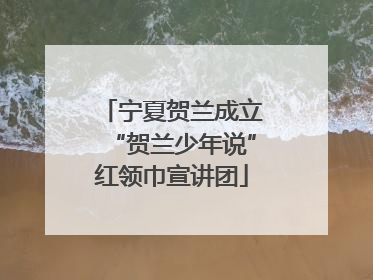 宁夏贺兰成立“贺兰少年说”红领巾宣讲团