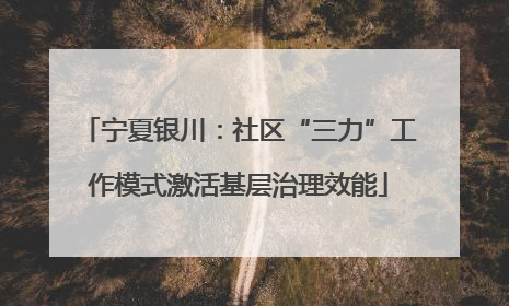 宁夏银川：社区“三力”工作模式激活基层治理效能