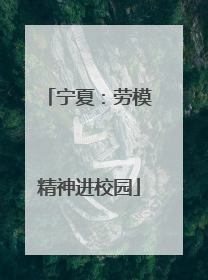 宁夏：劳模精神进校园