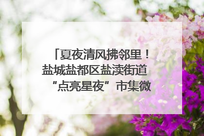 夏夜清风拂邻里！盐城盐都区盐渎街道“点亮星夜”市集微服务暖人心