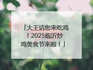 大王请您来吃鸡！2025临沂炒鸡美食节来啦！