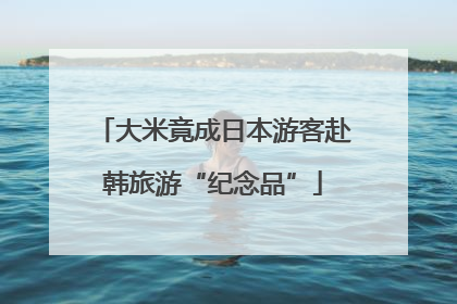 大米竟成日本游客赴韩旅游“纪念品”