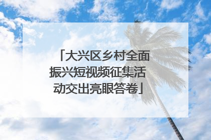 大兴区乡村全面振兴短视频征集活动交出亮眼答卷