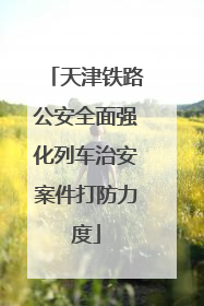 天津铁路公安全面强化列车治安案件打防力度