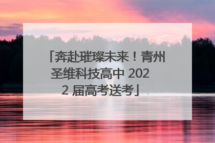 奔赴璀璨未来！青州圣维科技高中 2022 届高考送考