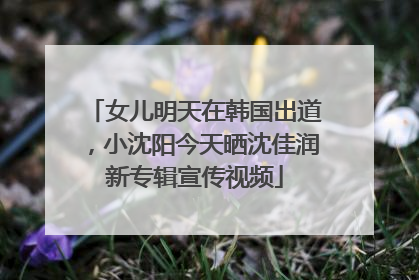 女儿明天在韩国出道，小沈阳今天晒沈佳润新专辑宣传视频