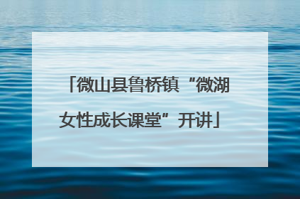 微山县鲁桥镇“微湖女性成长课堂”开讲