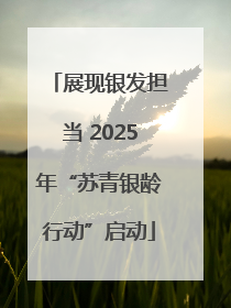 展现银发担当 2025年“苏青银龄行动”启动