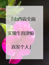 山西省全面实现生育津贴直发个人