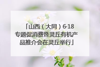 山西（大同）6·18专题促消费暨灵丘有机产品推介会在灵丘举行