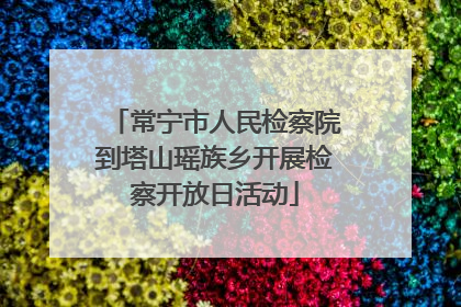 常宁市人民检察院到塔山瑶族乡开展检察开放日活动