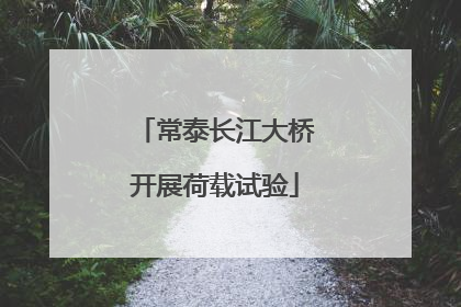 常泰长江大桥开展荷载试验