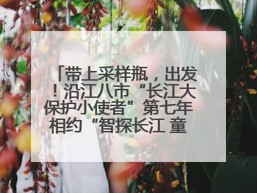带上采样瓶，出发！沿江八市“长江大保护小使者”第七年相约“智探长江 童心护绿 ”