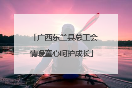 广西东兰县总工会情暖童心呵护成长