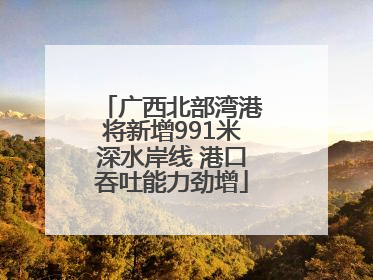 广西北部湾港将新增991米深水岸线 港口吞吐能力劲增
