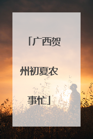 广西贺州初夏农事忙