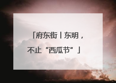 府东街丨东明，不止“西瓜节”
