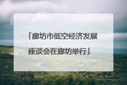 廊坊市低空经济发展座谈会在廊坊举行