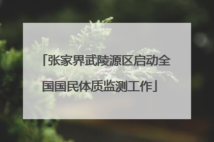 张家界武陵源区启动全国国民体质监测工作